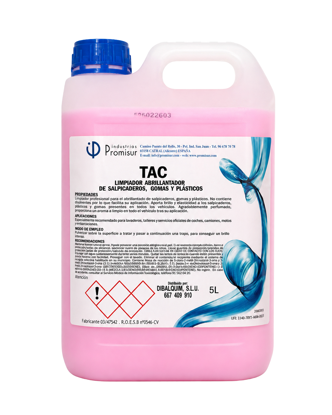 TAC - Limpiador abrillantador de salpicaderos, gomas y plásticos