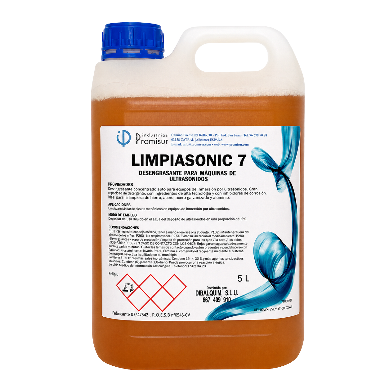 LIMPIASONIC 7 - Desengrasante para máquinas de ultrasonidos